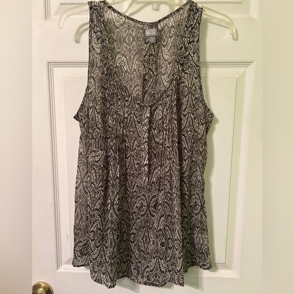 Converse One Star sleeveless sheer blouse XL